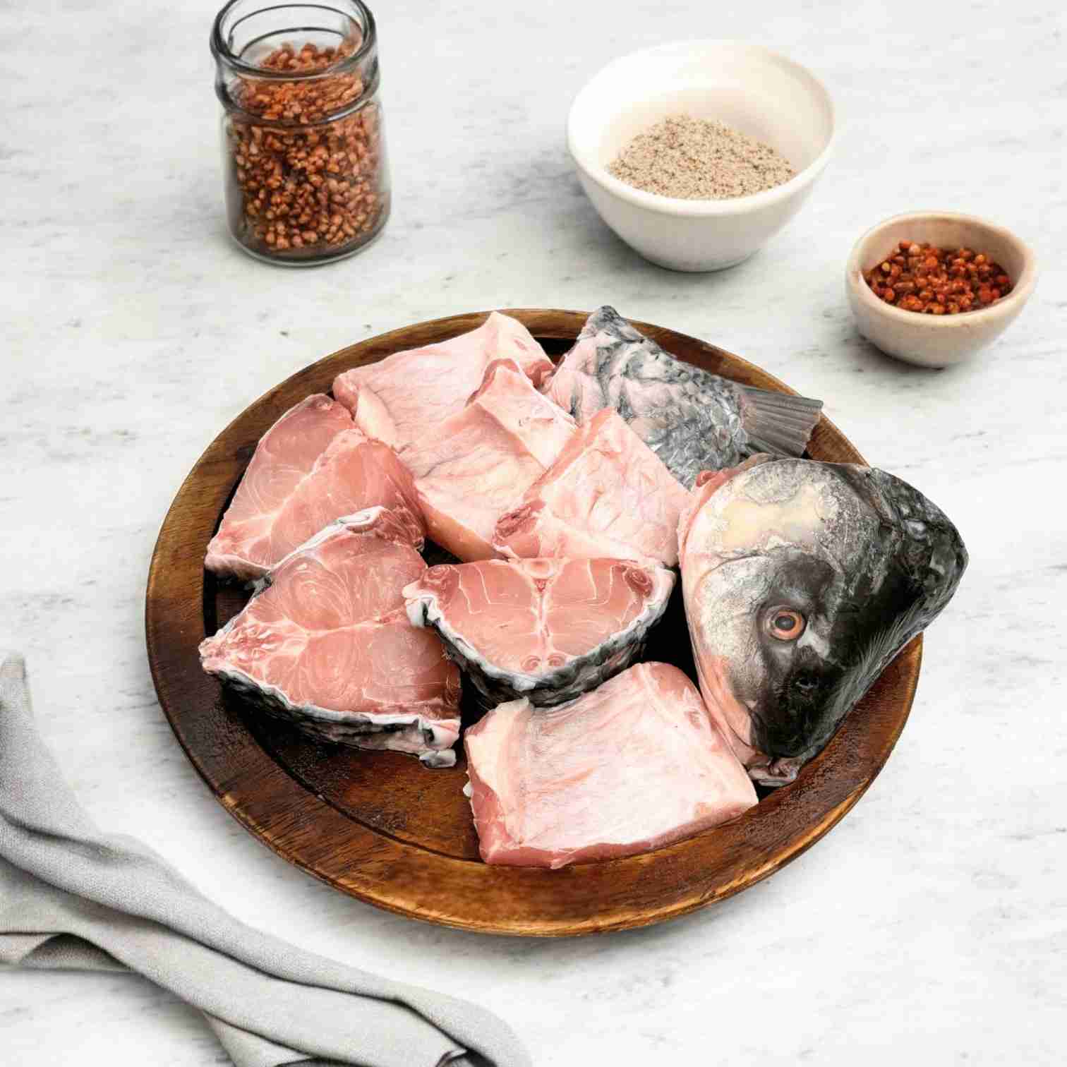 Freshwater Catla Medium - Whole Fish with Head(1.2 kg - 1.5 kg)